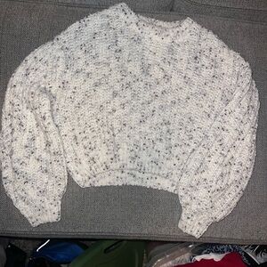 Marble crop sweater